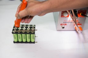 Spot Weld the Nickel Strips