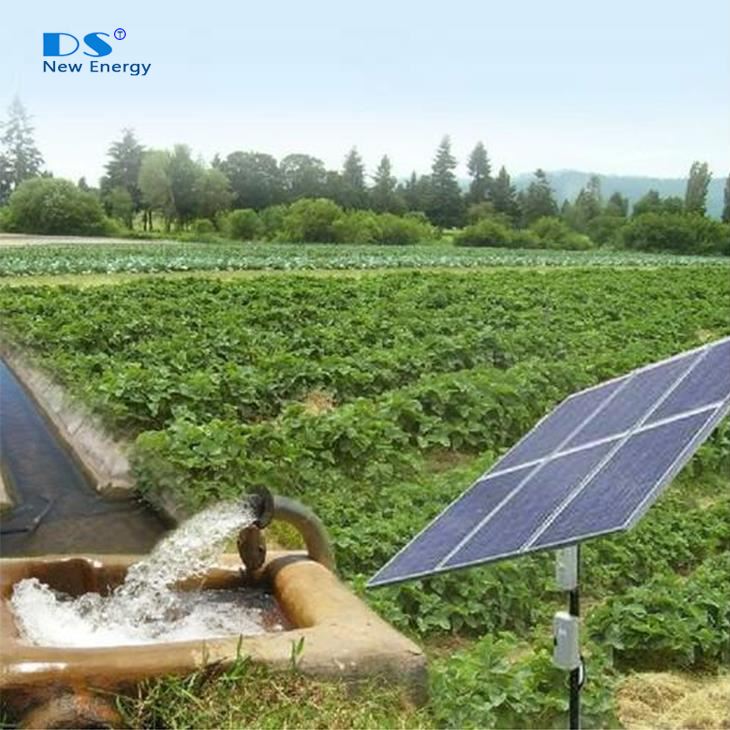 Panneau solaire de 1,8 kW alimentant une pompe de 1,1 KW pour l’arrosage du parc
